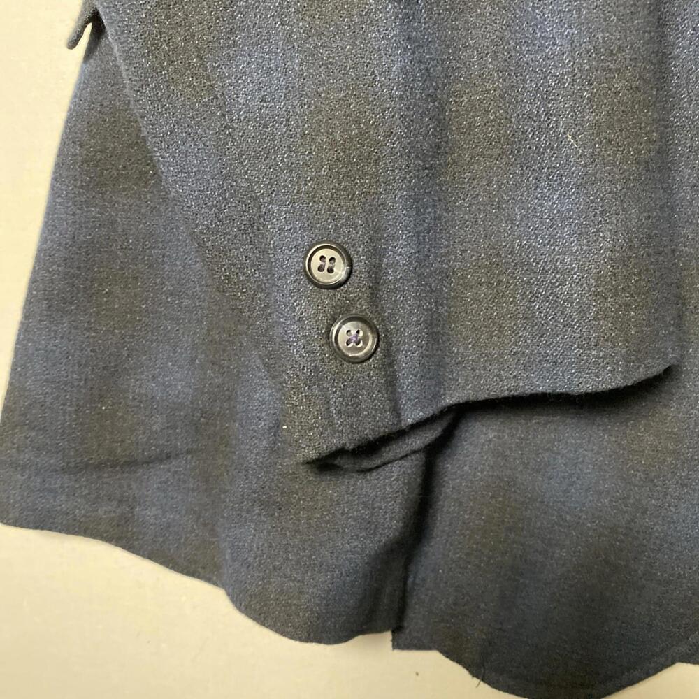 VTG CAMPUS SPORTS COAT BLAZER PLAID BLUE BLACK  WOOL Size 50-52 RARE - Picture 4 of 9